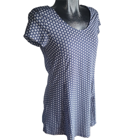 Rip Curl Cara Navy Patterned Short Sleeve Mini Dress S - Picture 3 of 7